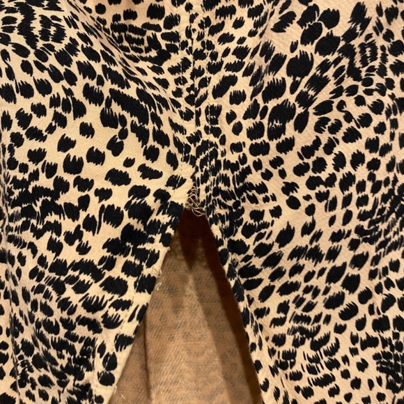 & Other Stories Front Tie Slit Leopard Print Midi Skirt Size 2 - Picture 4 of 7